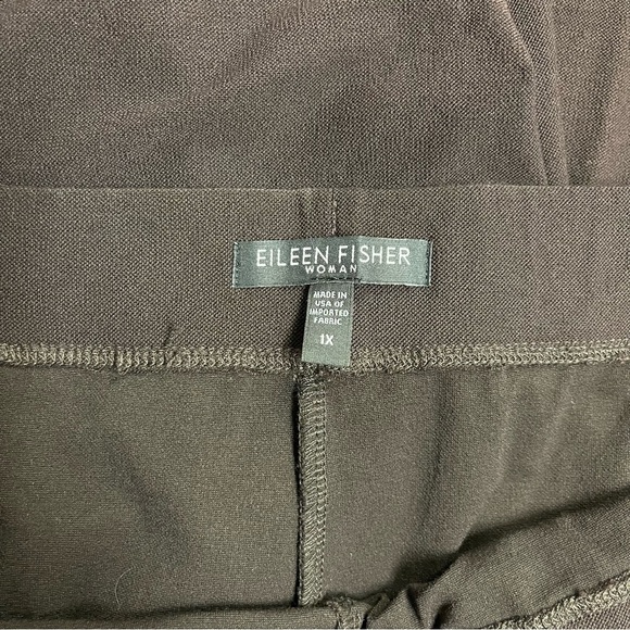 Eileen Fisher Pants Women's Size 1X Dark Brown Wide Leg Flowy Stretch Viscose - Picture 7 of 8